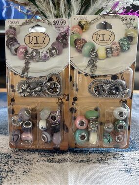 Women's Mix Bead Charm Bracelet Kit - Mix Color & Purple Color